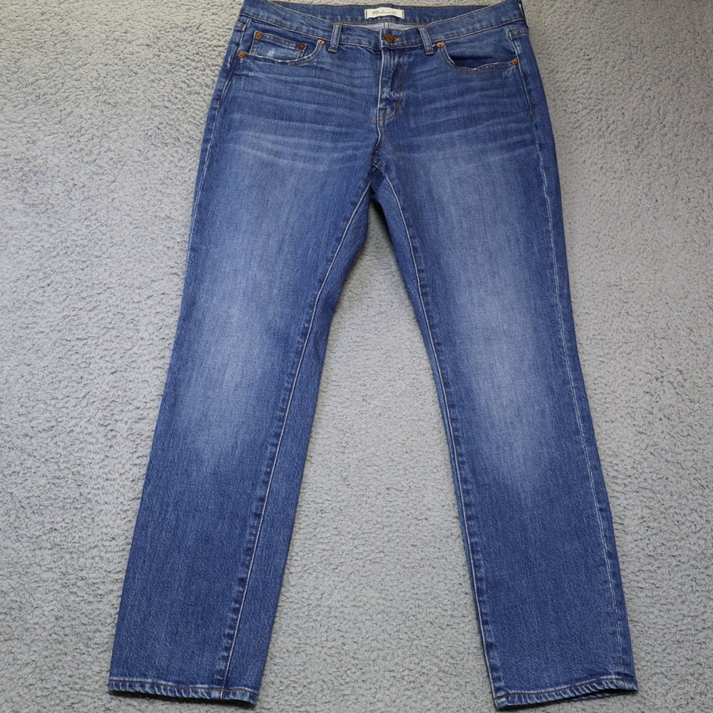 Madewell The Slim Boyjean Medium Wash Denim Jeans F2819 Womens Size 29
